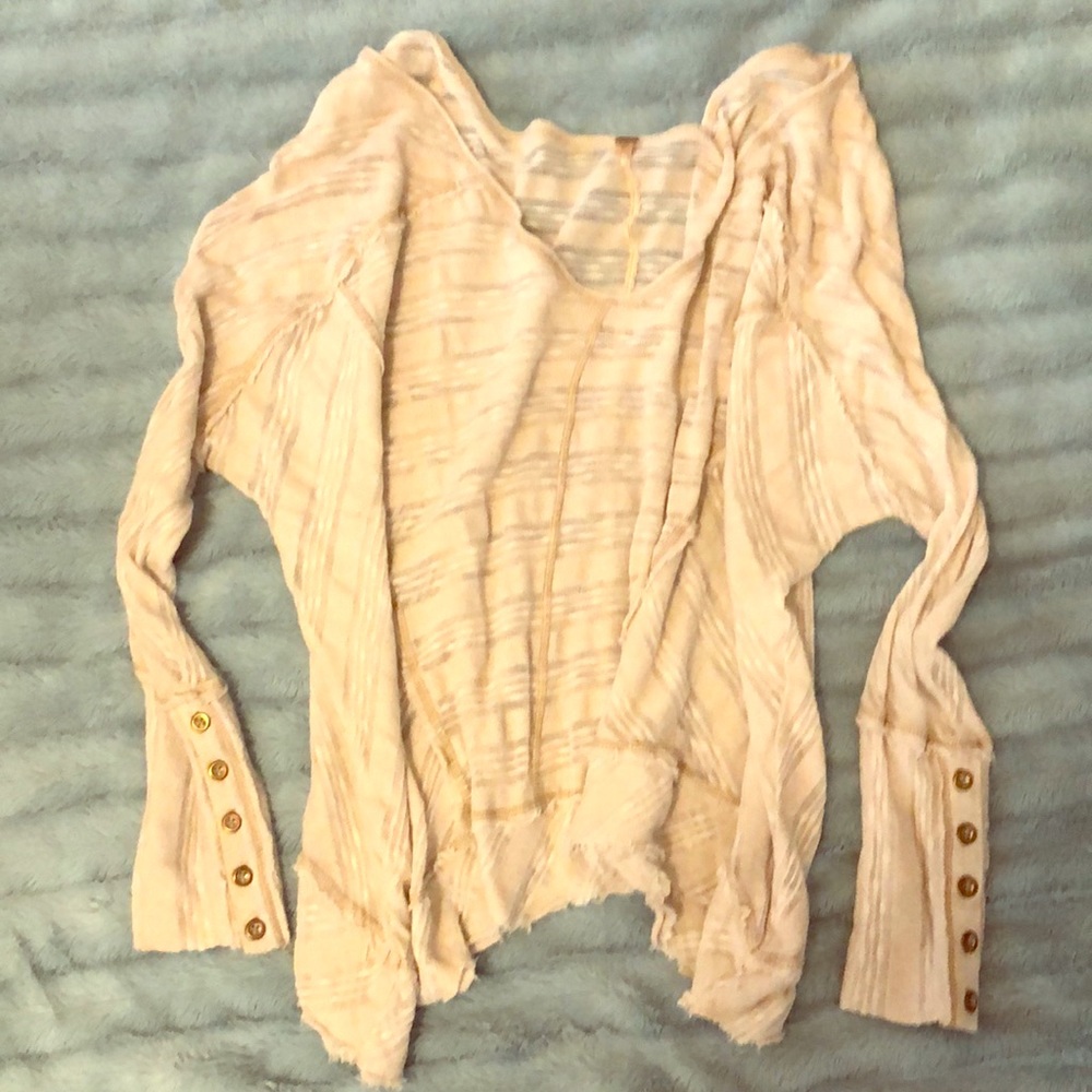 Oversized Free People Deep V neck top